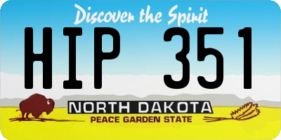 ND license plate HIP351