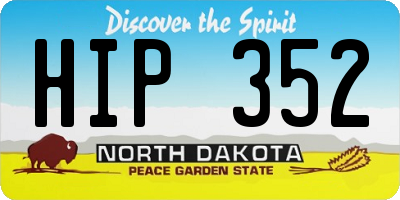 ND license plate HIP352