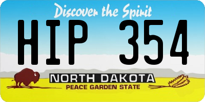 ND license plate HIP354