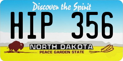 ND license plate HIP356