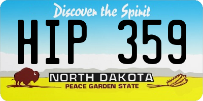 ND license plate HIP359