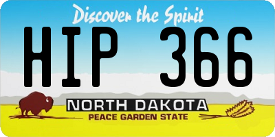 ND license plate HIP366
