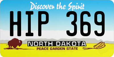 ND license plate HIP369