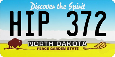 ND license plate HIP372