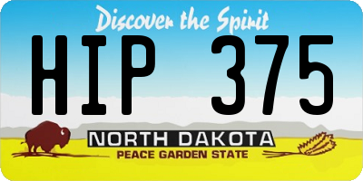 ND license plate HIP375