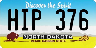 ND license plate HIP376