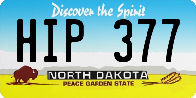 ND license plate HIP377