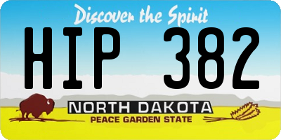 ND license plate HIP382