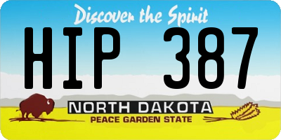 ND license plate HIP387