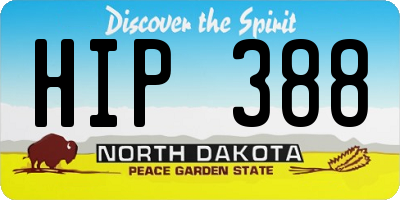 ND license plate HIP388