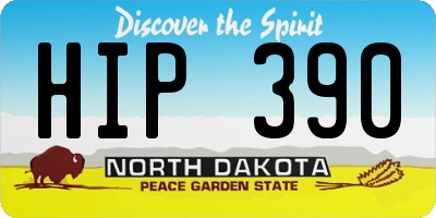 ND license plate HIP390