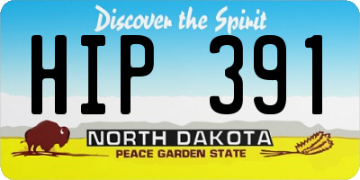 ND license plate HIP391