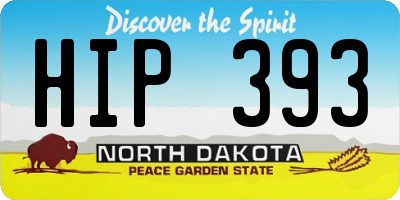 ND license plate HIP393