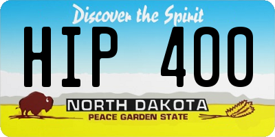 ND license plate HIP400