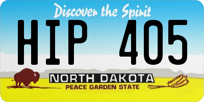 ND license plate HIP405