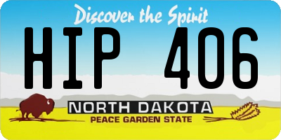 ND license plate HIP406