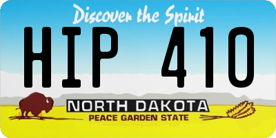 ND license plate HIP410