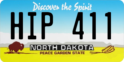 ND license plate HIP411