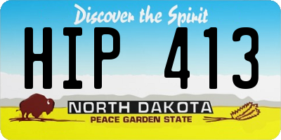 ND license plate HIP413
