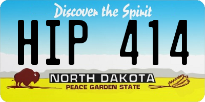 ND license plate HIP414