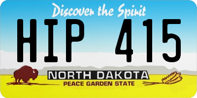 ND license plate HIP415