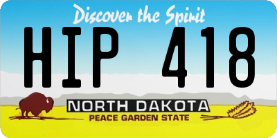ND license plate HIP418