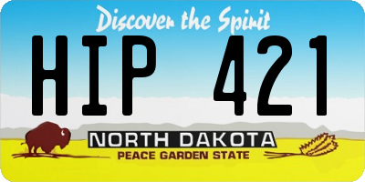ND license plate HIP421