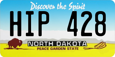 ND license plate HIP428