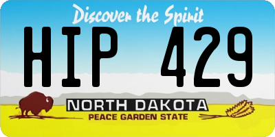 ND license plate HIP429