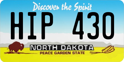 ND license plate HIP430