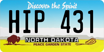 ND license plate HIP431