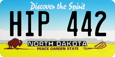 ND license plate HIP442