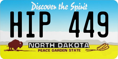 ND license plate HIP449
