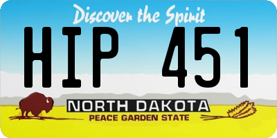 ND license plate HIP451