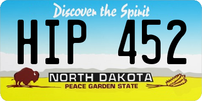 ND license plate HIP452