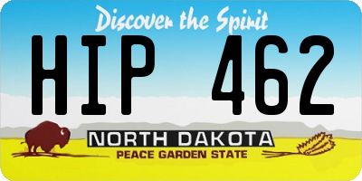 ND license plate HIP462