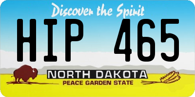 ND license plate HIP465