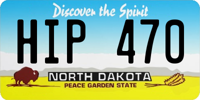 ND license plate HIP470