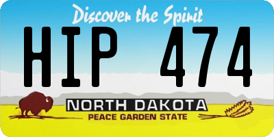 ND license plate HIP474