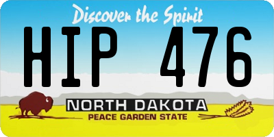 ND license plate HIP476