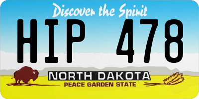 ND license plate HIP478