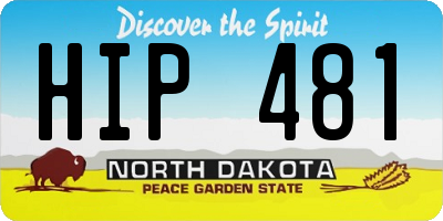 ND license plate HIP481