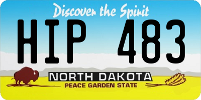 ND license plate HIP483