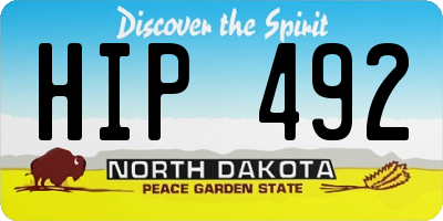 ND license plate HIP492