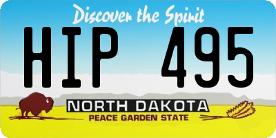 ND license plate HIP495
