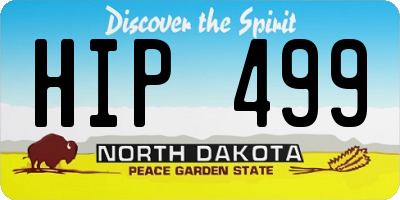 ND license plate HIP499