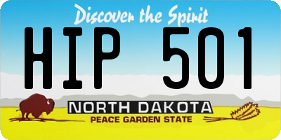 ND license plate HIP501