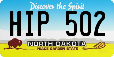 ND license plate HIP502