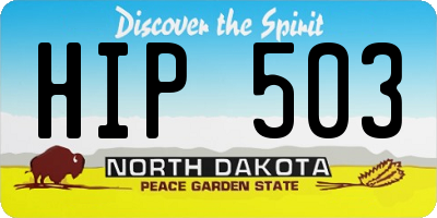 ND license plate HIP503