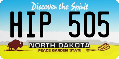 ND license plate HIP505
